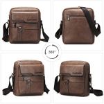 Leathario Men's Vegan Leather Crossbody Messenger Bag