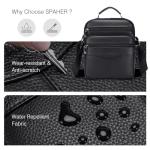 Men's Leather Shoulder Bag - Casual Travel Tote