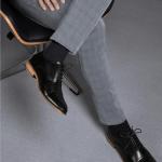 Bruno Marc Men's Classic Black Leather Oxfords