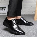 Men's Black Oxford Derby Shoes - Classic Style