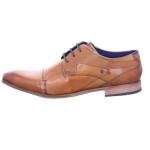 Bugatti Men's Cognac Leather Derby Shoes, Size 9