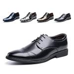 Men's Black Patent Leather Derby Oxford Shoes