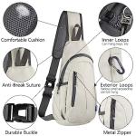 Lightweight Canvas Crossbody Sling Bag - Light Grey