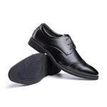 Men's Black Patent Leather Derby Oxford Shoes