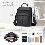 Men's Leather Shoulder Bag - Casual Travel Tote