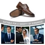 Men's Classic Leather Oxford Dress Shoes in Black/Brown
