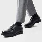 Bruno Marc Men's Black Leather Dress Shoes