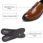 Men's Yellow Brown Lace-Up Brogues Size 9