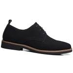 Men's Black Suede Oxford Lace-Up Shoes