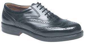 Black Wide Fit Brogues for Men, Sizes 6-14