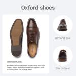 Men's Brown Leather Oxford Shoes - Comfortable & Non-Slip