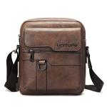 Leathario Men's Vegan Leather Crossbody Messenger Bag