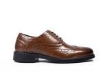Men's Tan Oxford Brogue Shoes with Memory Foam