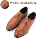 Hitmars Men's Bright Brown Lace-Up Oxfords