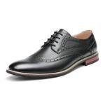Bruno Marc Men's Black Dress Oxfords Shoes