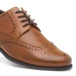 Beckett Billy Men's Tan Brogue Shoes, Size 12