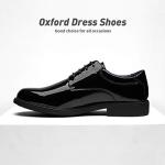 Bruno Marc Men's Black Leather Dress Shoes