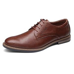 Bruno Marc Men's Classic Brown Lace-Up Oxfords