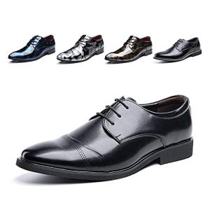 Men's Black Oxford Brogue Shoes - Size 9