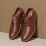 Bruno Marc Men's Classic Brown Lace-Up Oxfords