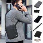 Men's Nylon Crossbody Sling Bag - Black