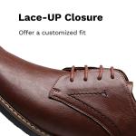 Bruno Marc Men's Classic Brown Lace-Up Oxfords