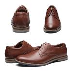 Bruno Marc Men's Classic Brown Lace-Up Oxfords