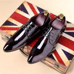 Men's Floral Lace-Up Derby Shoes in Blue