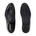 Men's Patent Leather Oxford Derby Shoes, Black