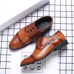 Stylish Men's Brown Lace-Up Dress Shoes, Size 10