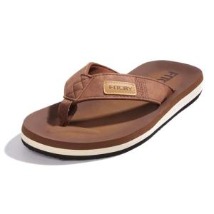 Men's Tan Flip Flops - Comfy Summer Sandals