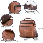 Brown Waterproof Leather Men’s Messenger Bag