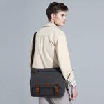 S-ZONE Vintage Canvas Messenger Bag for Laptops
