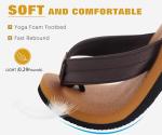 Men's Waterproof Leather Flip Flops with Arch Support
