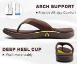 Men's Arch Support Orthotic Flip Flops - Size 8