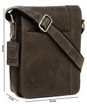 Vintage Dark Brown Leather Crossbody Messenger Bag