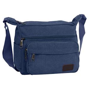 Men's Canvas Crossbody Shoulder Bag with Pockets