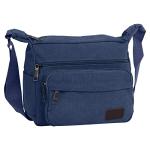 Men's Canvas Crossbody Shoulder Bag with Pockets
