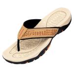 ChayChax Men’s Arch Support Flip Flops - Khaki