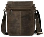 Vintage Dark Brown Leather Crossbody Messenger Bag