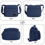 Men's Canvas Crossbody Shoulder Bag with Pockets