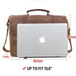 Men's Waterproof Canvas Messenger Bag for Laptops