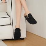 Unisex Suede Clogs with Adjustable Buckle