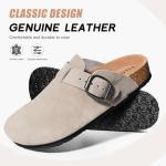 Men's Suede Clogs with Arch Support - Taupe 10.5