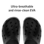 Men's Lightweight Ventilated Black Clogs - Size 10