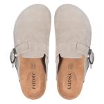 Men's Suede Clogs with Arch Support - Taupe 10.5