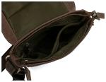 Vintage Dark Brown Leather Crossbody Messenger Bag