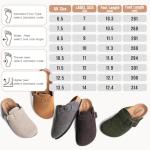Men's Suede Clogs with Arch Support - Taupe 10.5