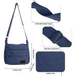 Men's Canvas Crossbody Shoulder Bag with Pockets