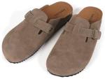 Men's Dark Brown Suede Slip-On Clogs